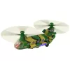 LEAN TOYS Militärhubschrauber mit großen Rotorblättern, Lichtern und Sound Moro