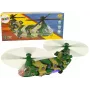 LEAN TOYS Militärhubschrauber mit großen Rotorblättern, Lichtern und Sound Moro