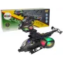 LEAN TOYS Militärhubschrauber mit großen Flügeln, Lichtern, Sound und Rotation