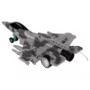 LEAN TOYS Militär-Jet-Kampfflugzeug ferngesteuertes RC Flugzeug Grau Lichter