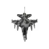 LEAN TOYS Militär-Jet-Kampfflugzeug ferngesteuertes RC Flugzeug Grau Lichter