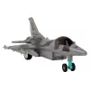 LEAN TOYS Militär-Jet-Kampfflugzeug ferngesteuertes RC Flugzeug Grau Lichter