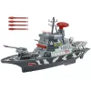 LEAN TOYS Militär-Set Militärschiff Schlachtarmee Kanonen Lichter Geräusche