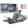 LEAN TOYS Militär-Set Militärschiff Schlachtarmee Kanonen Lichter Geräusche