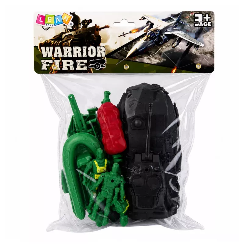 LEAN TOYS Militär-Set Soldaten mit Schützenpanzer 14 Teile