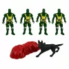 LEAN TOYS Militär-Set Soldaten mit Schützenpanzer 14 Teile
