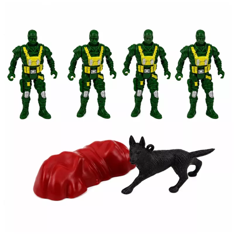 LEAN TOYS Militär-Set Soldaten mit Schützenpanzer 14 Teile