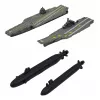LEAN TOYS Militär-Set Soldaten Fahrzeuge Schiffe Kampfjets Basis 54 Stück