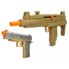 LEAN TOYS Militär-Set Waffe Maske Fernglas Weste Kompass