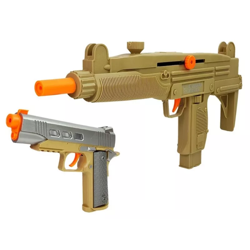 LEAN TOYS Militär-Set Waffe Maske Fernglas Weste Kompass