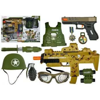 LEAN TOYS Militär-Spielzeugset Soft-Bullet-Pistolen MP7