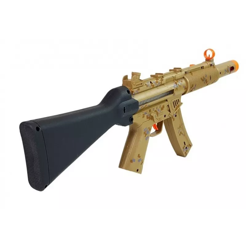 LEAN TOYS Militär-Waffen-Set Gewehr Pistole Kopfhörer Trillerpfeife Lichter