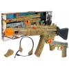 LEAN TOYS Militär-Waffen-Set Gewehr Pistole Kopfhörer Trillerpfeife Lichter