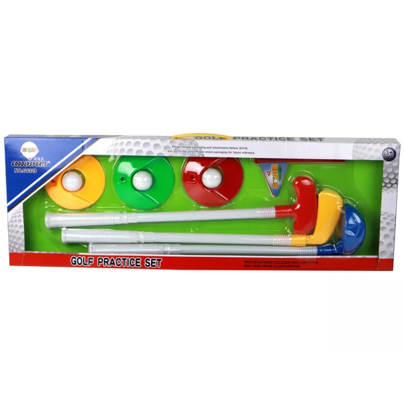 LEAN TOYS Mini-Golf-Set für Kinder, Schläger, 12-teilig