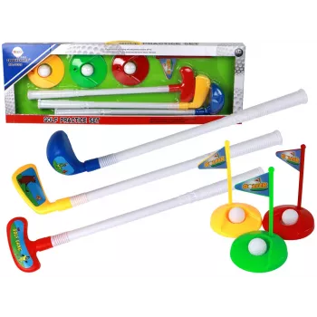 LEAN TOYS Mini-Golf-Set für Kinder, Schläger, 12-teilig