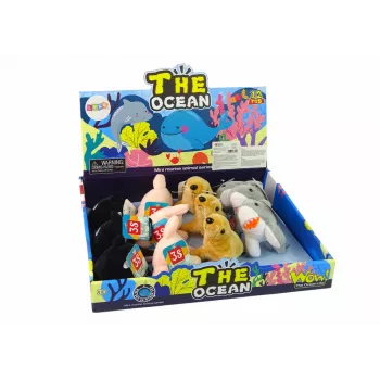 LEAN TOYS Mini Plüsch Meerestiere 4 Modelle
