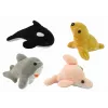 LEAN TOYS Mini Plüsch Meerestiere 4 Modelle