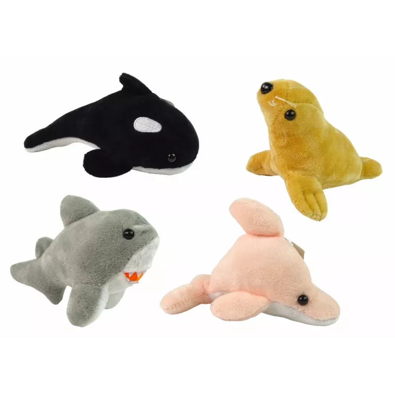 LEAN TOYS Mini Plüsch Meerestiere 4 Modelle