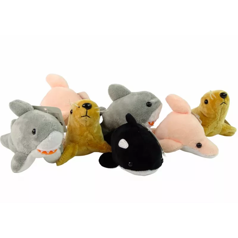 LEAN TOYS Mini Plüsch Meerestiere 4 Modelle
