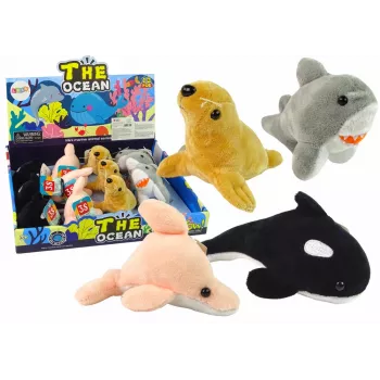 LEAN TOYS Mini Plüsch Meerestiere 4 Modelle