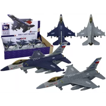 LEAN TOYS Modell eines reibungsgetriebenen Flugzeugs, Marineblau oder Grau