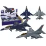 LEAN TOYS Modell eines reibungsgetriebenen Flugzeugs, Marineblau oder Grau