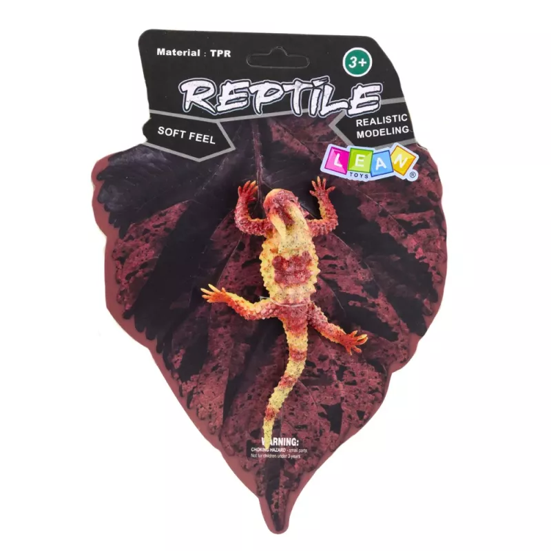 LEAN TOYS Moloch the Terrible Gummi-Figur dehnbar realistisches Reptil 14 cm