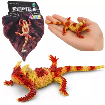 LEAN TOYS Moloch the Terrible Gummi-Figur dehnbar realistisches Reptil 14 cm