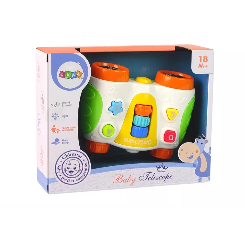 LEAN TOYS Multifunktionales interaktives Fernglas für Babys Baby-Teleskop