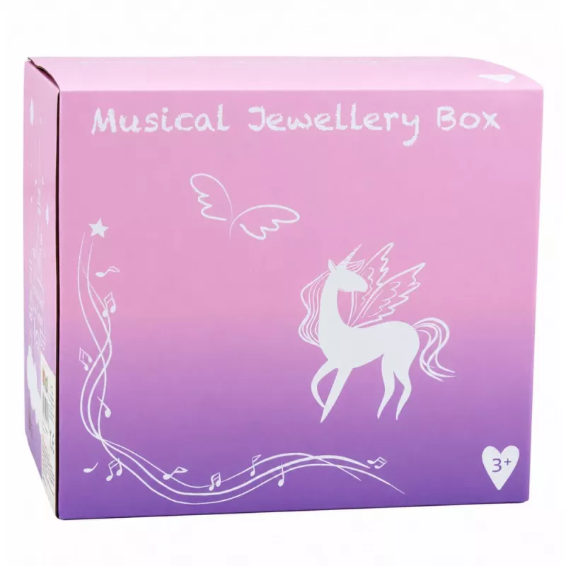 LEAN TOYS Musik-Schmuckkästchen mit Ballerina, Spieldose, Spiegel und Schubladen - Rosa klassisches Design
