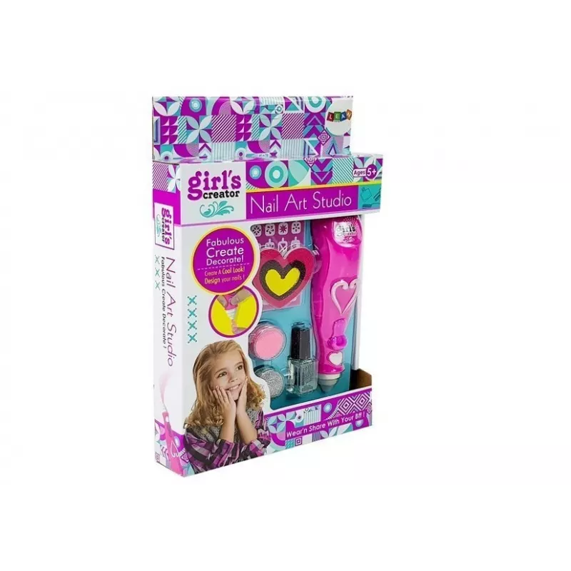 LEAN TOYS Nagellack-Set mit Spender Glitter Nagellack