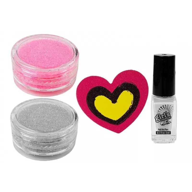 LEAN TOYS Nagellack-Set mit Spender Glitter Nagellack