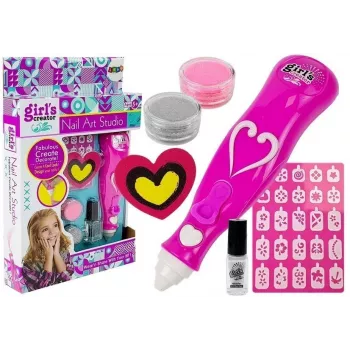 LEAN TOYS Nagellack-Set mit Spender Glitter Nagellack