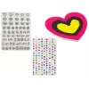 LEAN TOYS Nagellack-Set mit Glitter-Dispenser und farbigen Stickern