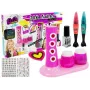 LEAN TOYS Nagellack-Set mit Glitter-Dispenser und farbigen Stickern
