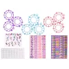LEAN TOYS Nagellack-Set mit Former, Lampe, Feile und Brokat
