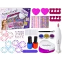 LEAN TOYS Nagellack-Set mit Former, Lampe, Feile und Brokat