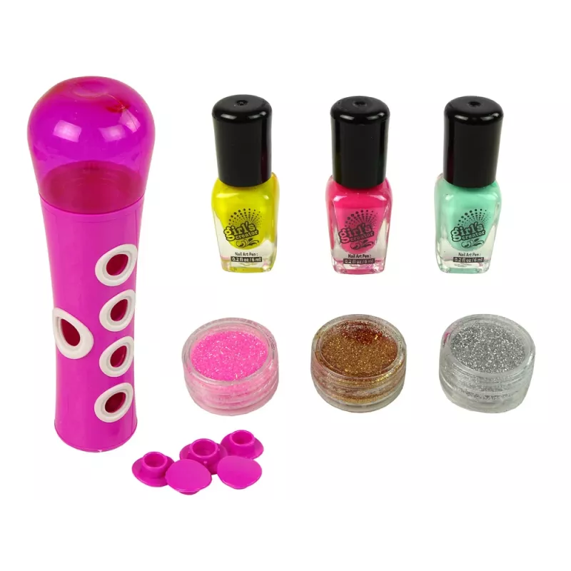 LEAN TOYS Nagellack-Set Nagelglitter-Spender Nagellack-Aufkleber