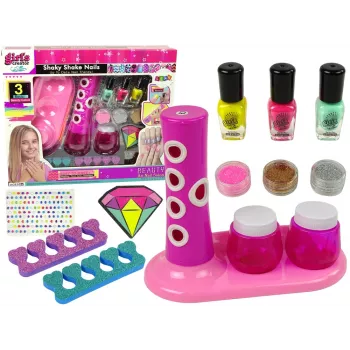 LEAN TOYS Nagellack-Set Nagelglitter-Spender Nagellack-Aufkleber