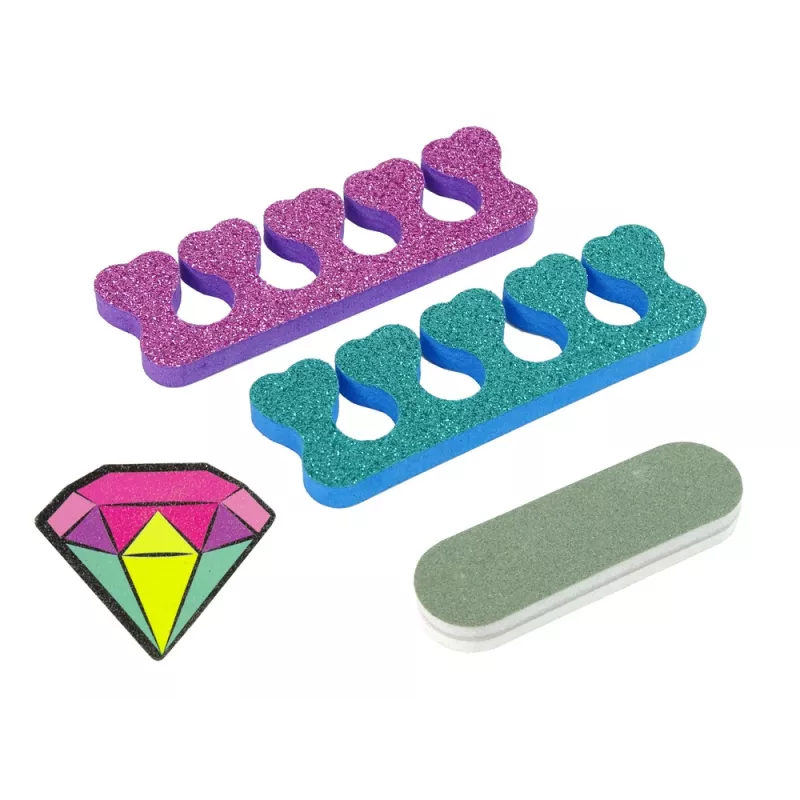 LEAN TOYS Nagellack-Set mit Nagellacken, Stiften und farbigen Aufklebern