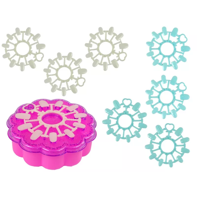 LEAN TOYS Nagellack-Set mit Nagellacken, Stiften und farbigen Aufklebern