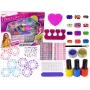 LEAN TOYS Nagellack-Set mit Nagellacken, Aufklebern, Schablonen und Glitzern