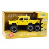 LEAN TOYS Offroad-Auto mit Reibungsantrieb, Lichtern und Sounds, Gelb, 6x6, 1:16