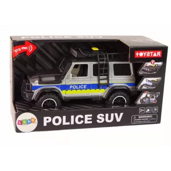 LEAN TOYS Off Road Polizeiauto 1:14 Reibungsantrieb