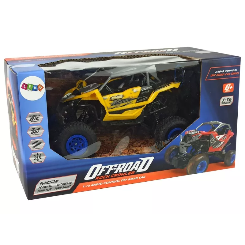 LEAN TOYS Off-Road-Fernsteuerung 2,4 GHz 1:16 Gelb