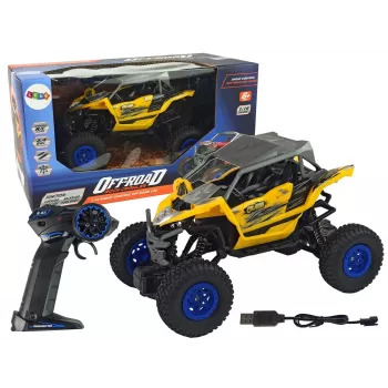 LEAN TOYS Off-Road-Fernsteuerung 2,4 GHz 1:16 Gelb