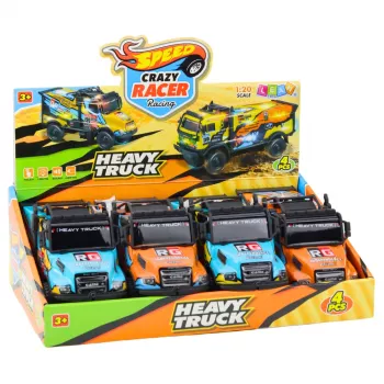 LEAN TOYS Offroad RC Truck 1:16 Maßstab Orange Blau mit Lichtern und Geräuschen