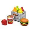 LEAN TOYS Oranger Lebensmitteltransport-LKW 1:40 Druckgussmodell