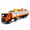 LEAN TOYS Oranger Lebensmitteltransport-LKW 1:40 Druckgussmodell