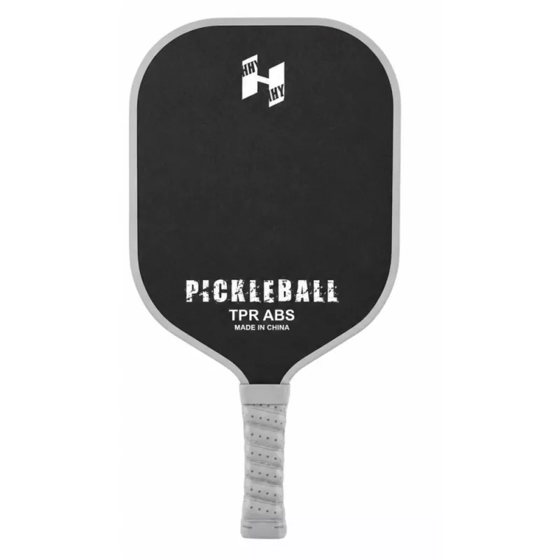 LEAN TOYS Pickleball Tennis Badminton Schläger Set mit 2 Bällen Schwarz und Grau